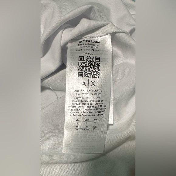 New Armani exchange man T-shirts size medium Cotton - Picture 4 of 4